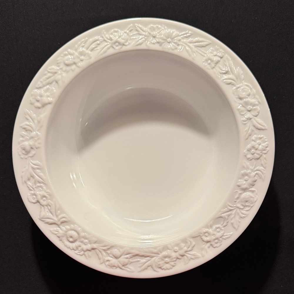 Vintage Vitrock White Rim Bowl by Anchor Hocking
